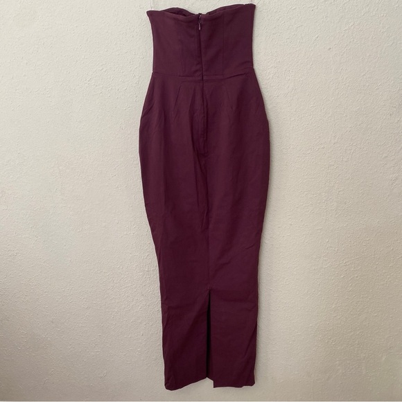 House of CB 'Lucia' Grape Starpless Corset Maxi Dress wine burgundy NWOT size S - Picture 7 of 11